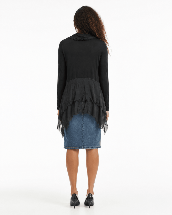 Silk Flowy Open Cardigan - Must Boutique