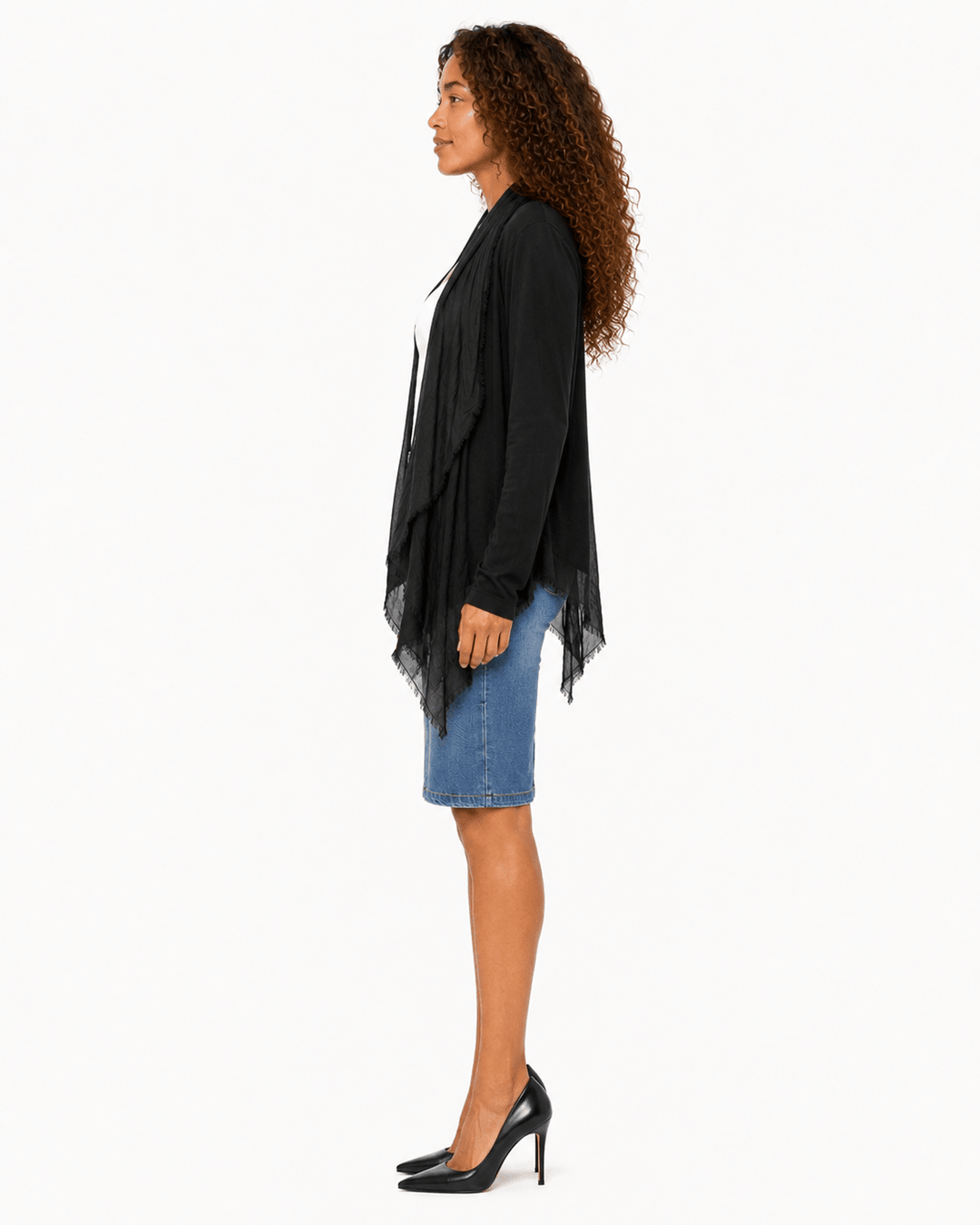 Silk Flowy Open Cardigan - Must Boutique