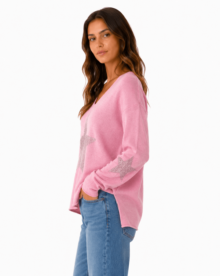 Skylar V-Neck Knit Sweater - Must Boutique