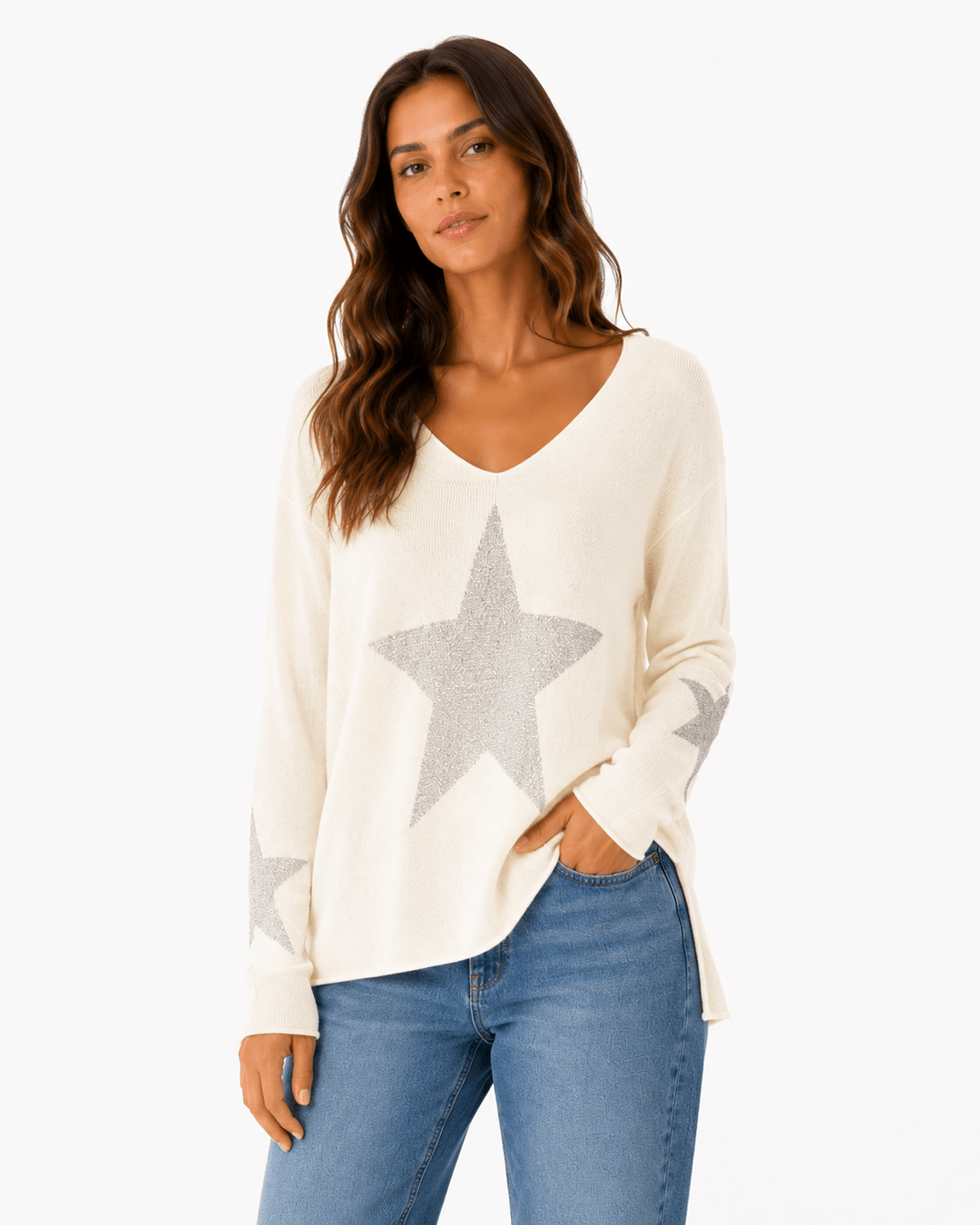 Skylar V-Neck Knit Sweater - Must Boutique