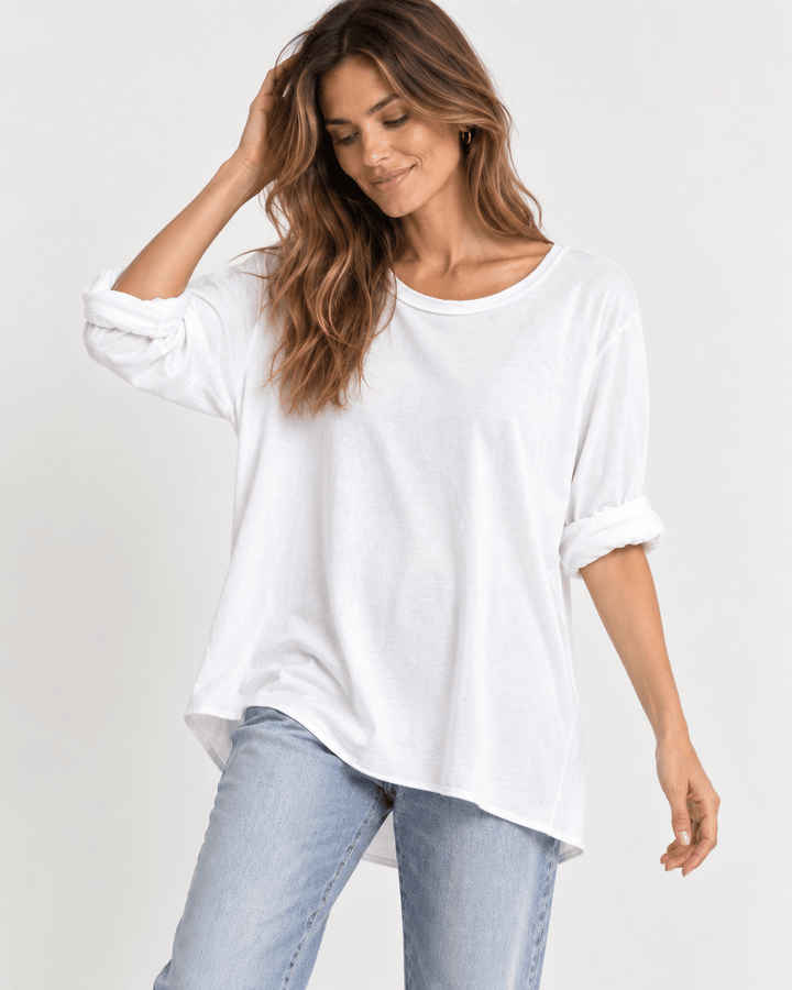 Slava Cotton Scoop Neck tee - Must Boutique