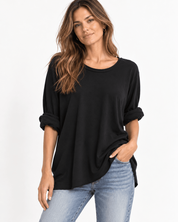 Slava Cotton Scoop Neck tee - Must Boutique