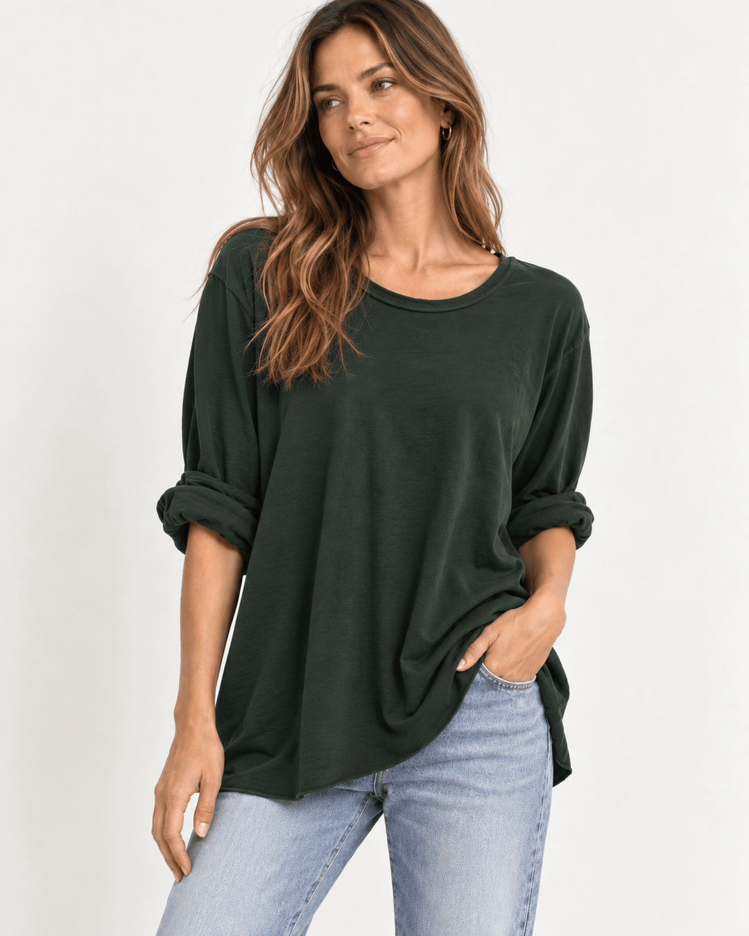 Slava Cotton Scoop Neck tee - Must Boutique
