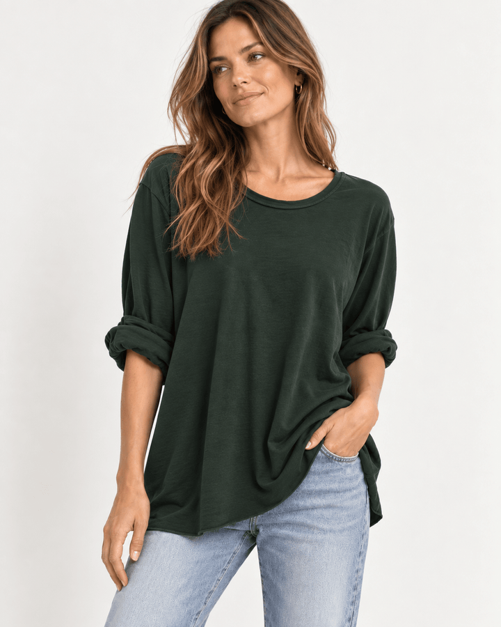 Slava Cotton Scoop Neck tee - Must Boutique
