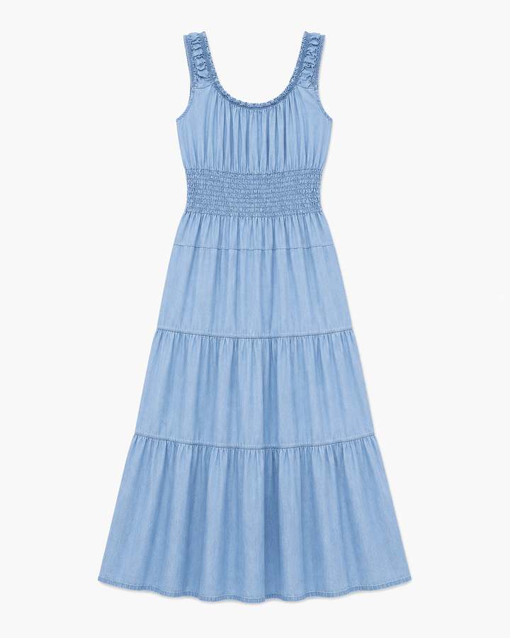 Sofia Denim Maxi Dress - Must Boutique