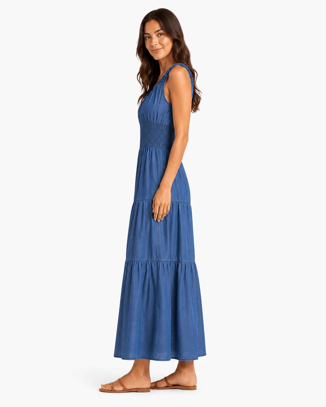 Sofia Denim Maxi Dress - Must Boutique