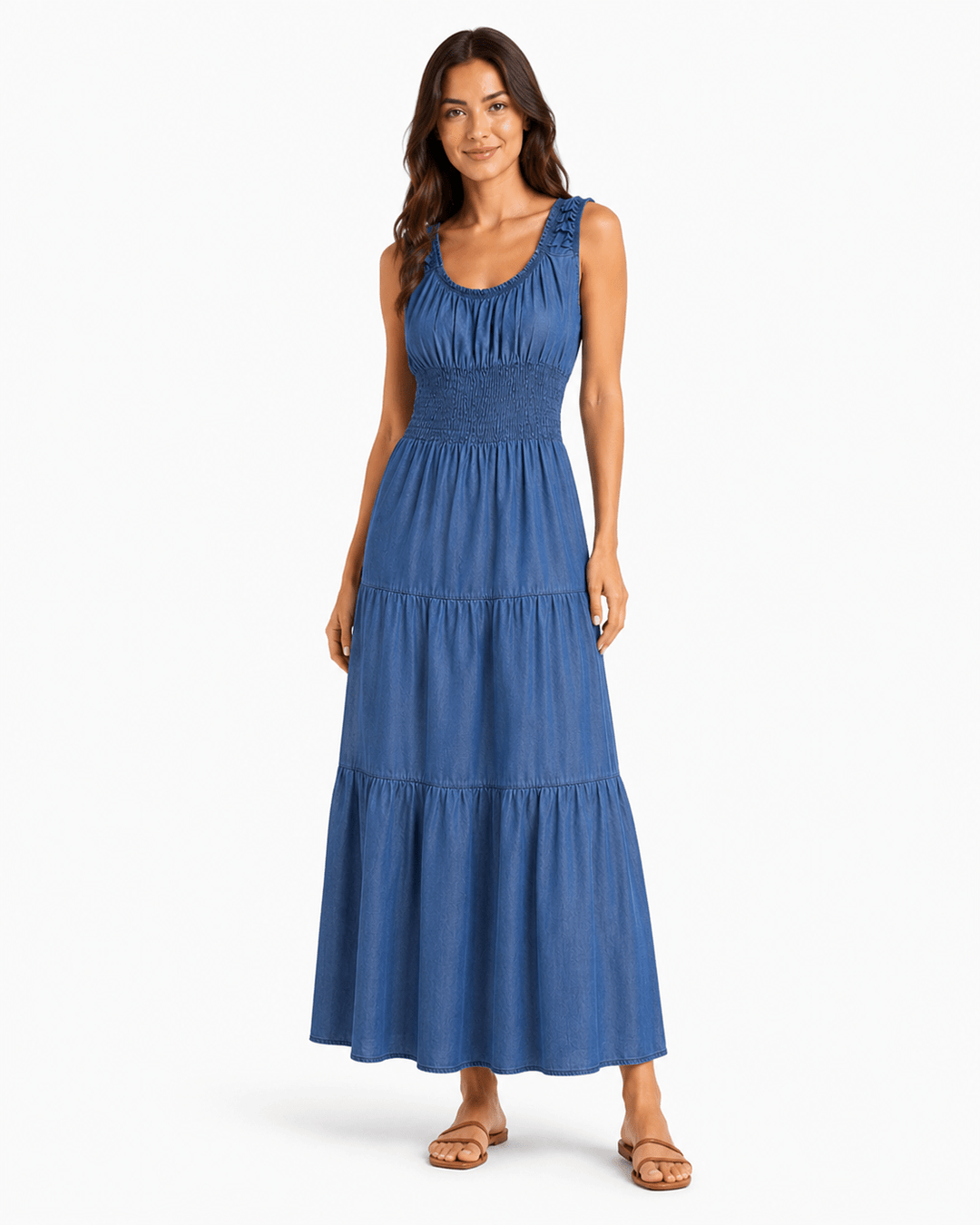 Sofia Denim Maxi Dress - Must Boutique