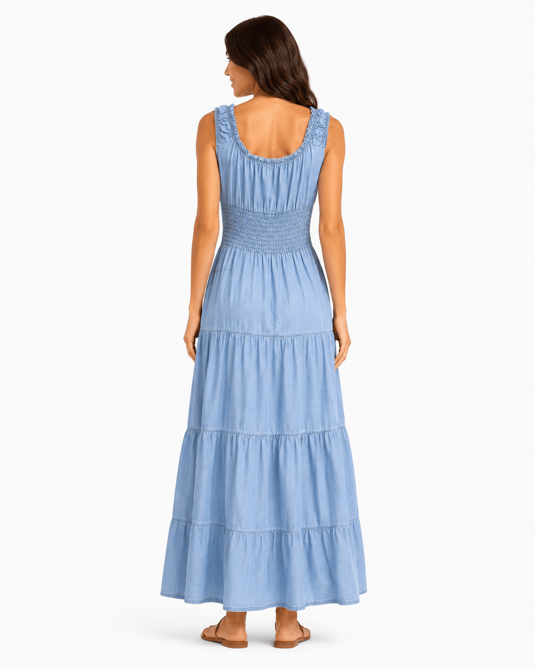 Sofia Denim Maxi Dress - Must Boutique