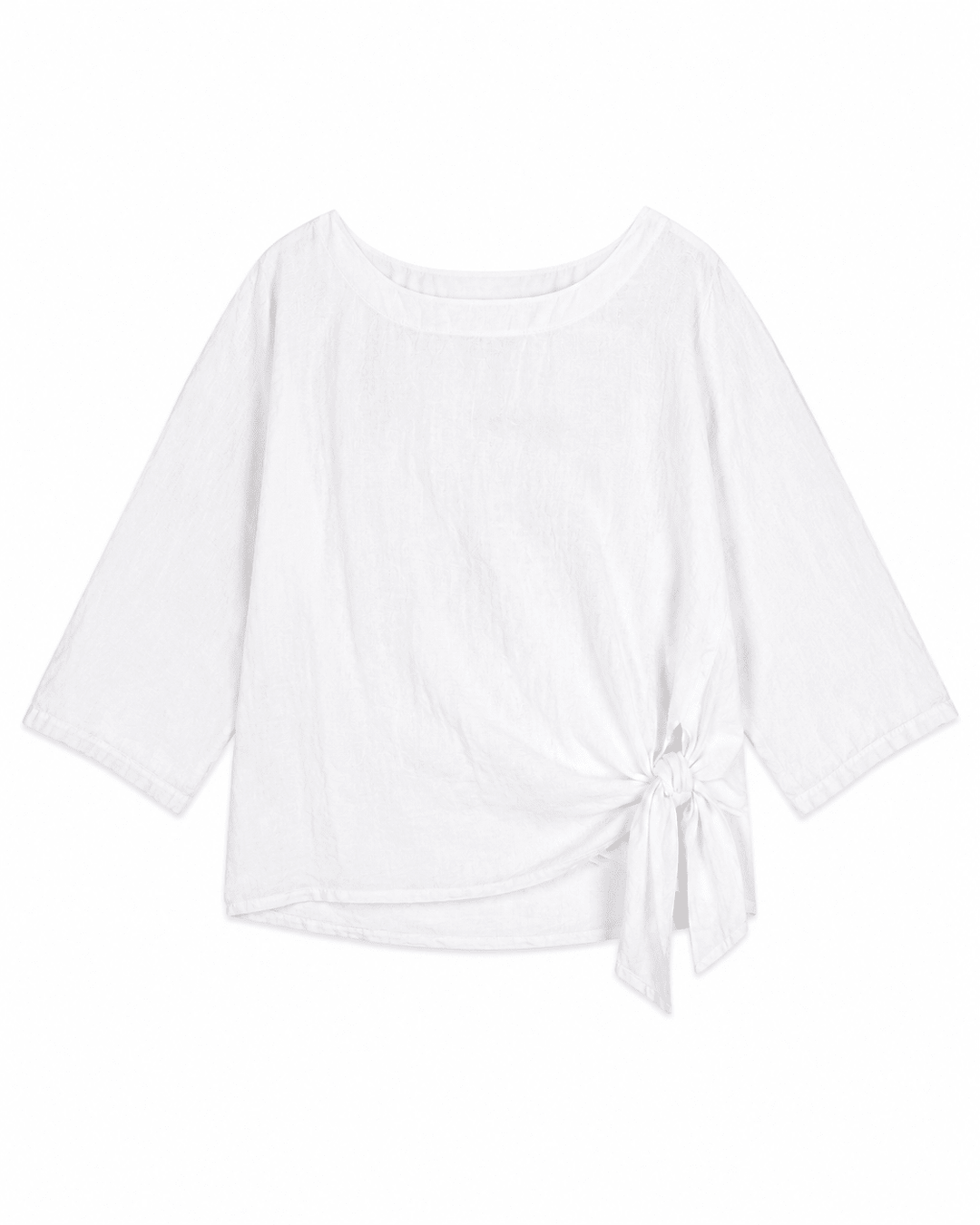 Solea Tie-front Linen Top - Must Boutique