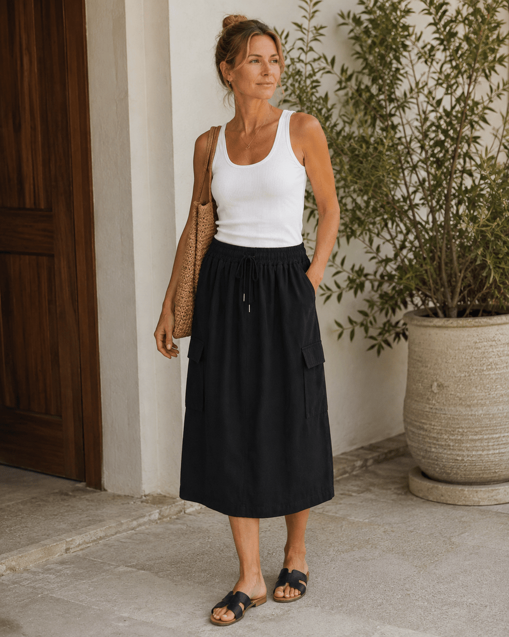 Souad Cargo Midi Skirt - Must Boutique