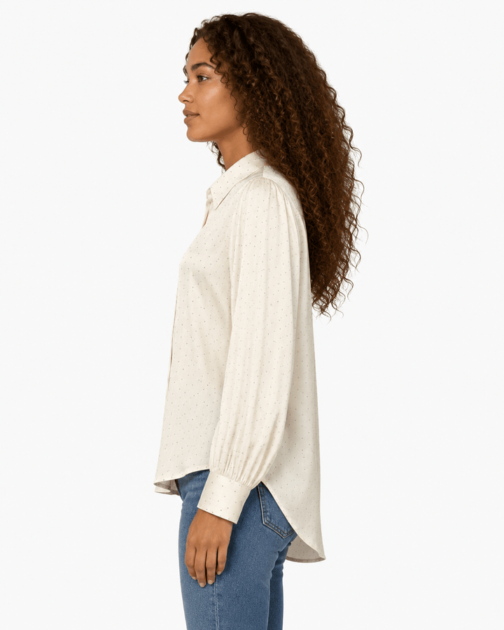 Soya Studded Balloon-Sleeve Blouse - Must Boutique