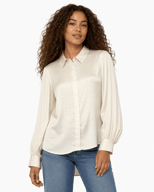Soya Studded Balloon-Sleeve Blouse - Must Boutique