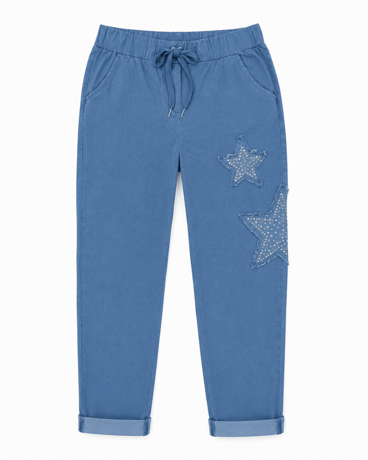 Star Detail Relaxed Jogger Pants - Must Boutique