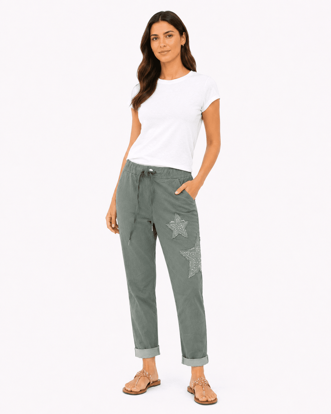 Star Detail Relaxed Jogger Pants - Must Boutique
