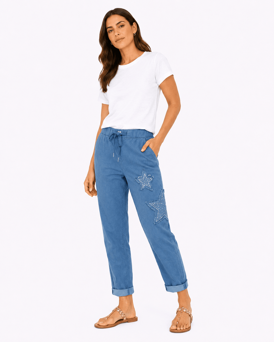 Star Detail Relaxed Jogger Pants - Must Boutique