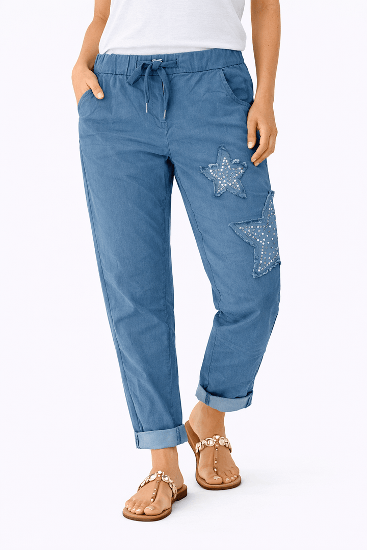 Star Detail Relaxed Jogger Pants - Must Boutique