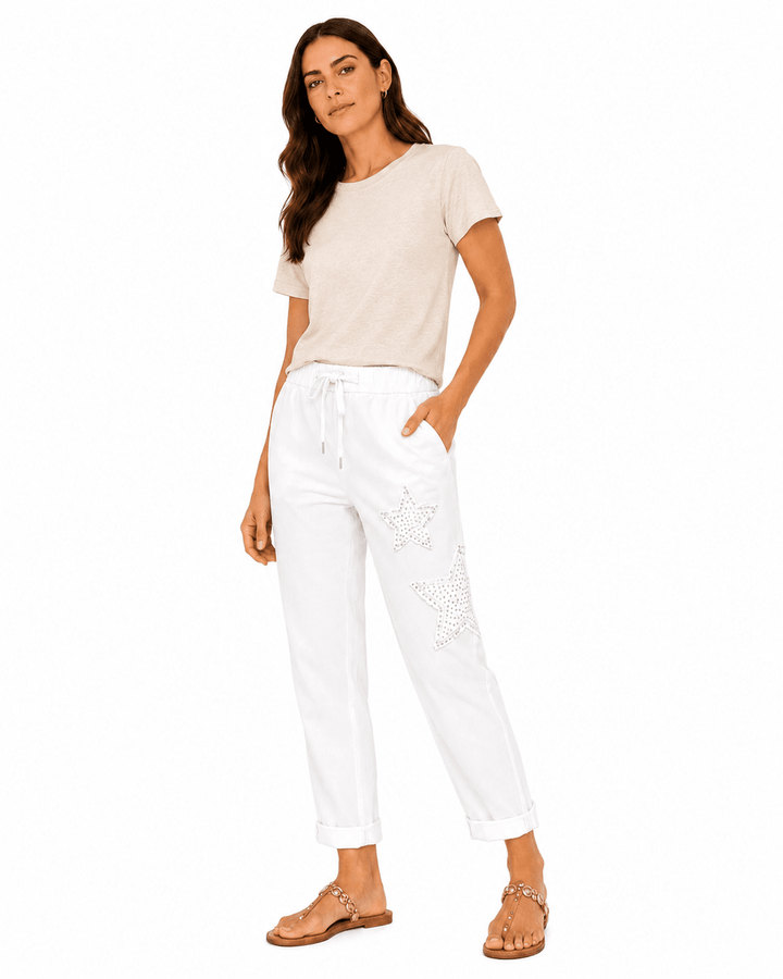 Star Detail Relaxed Jogger Pants - Must Boutique