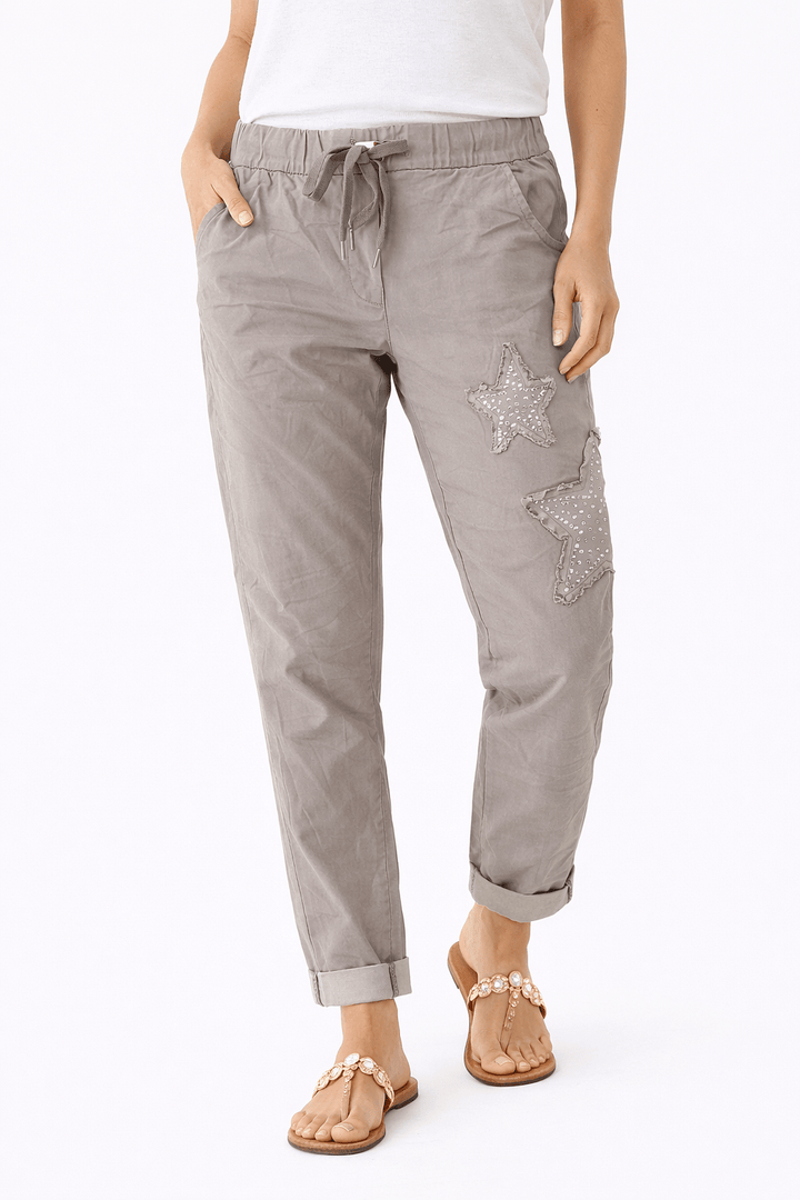 Star Detail Relaxed Jogger Pants - Must Boutique