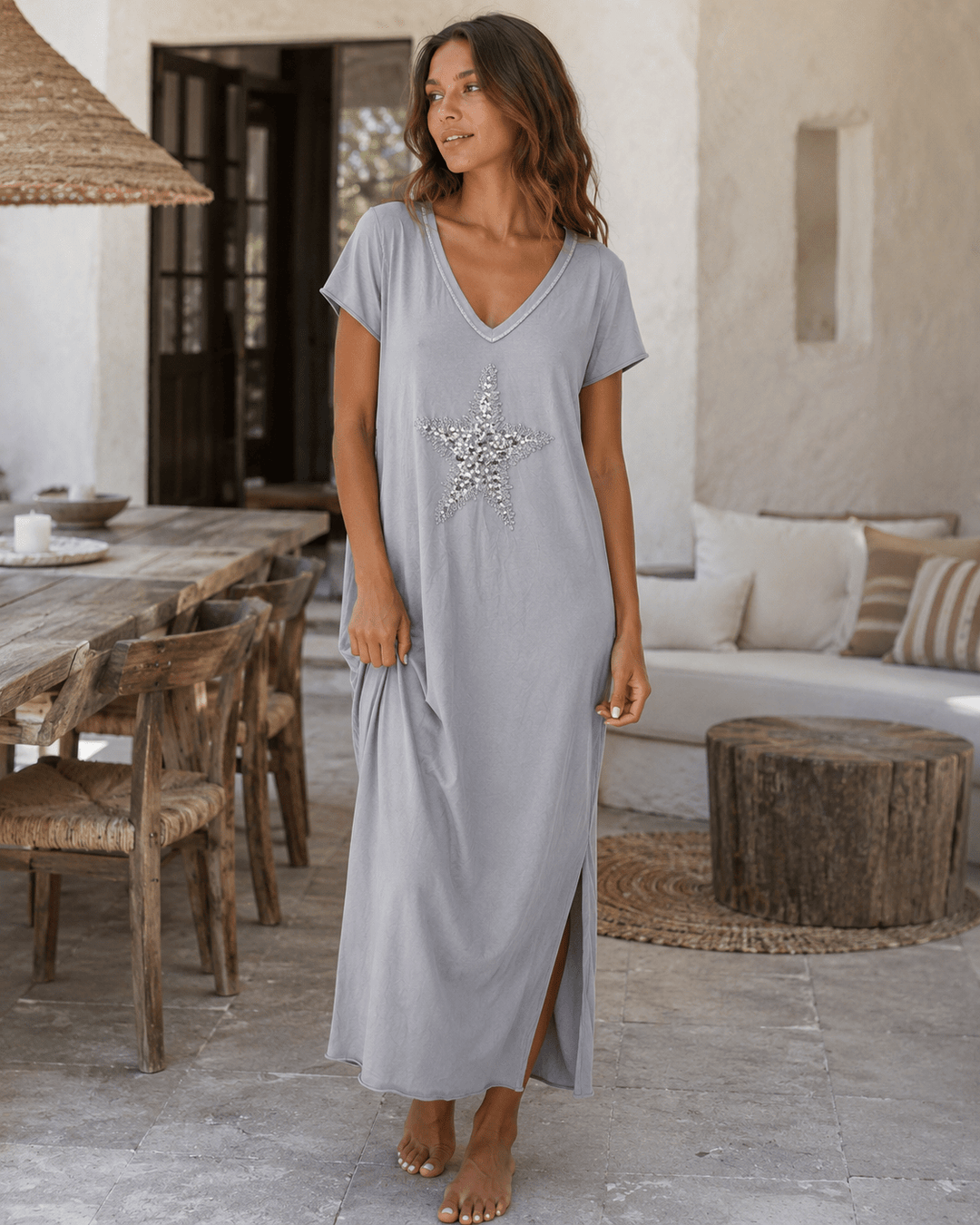 Stella Sequin Star Maxi Dress - Must Boutique
