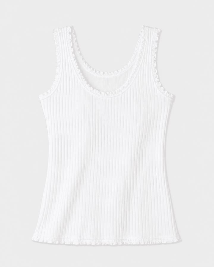 Stretch Cotton Ribbed Tank Top - Must Boutique