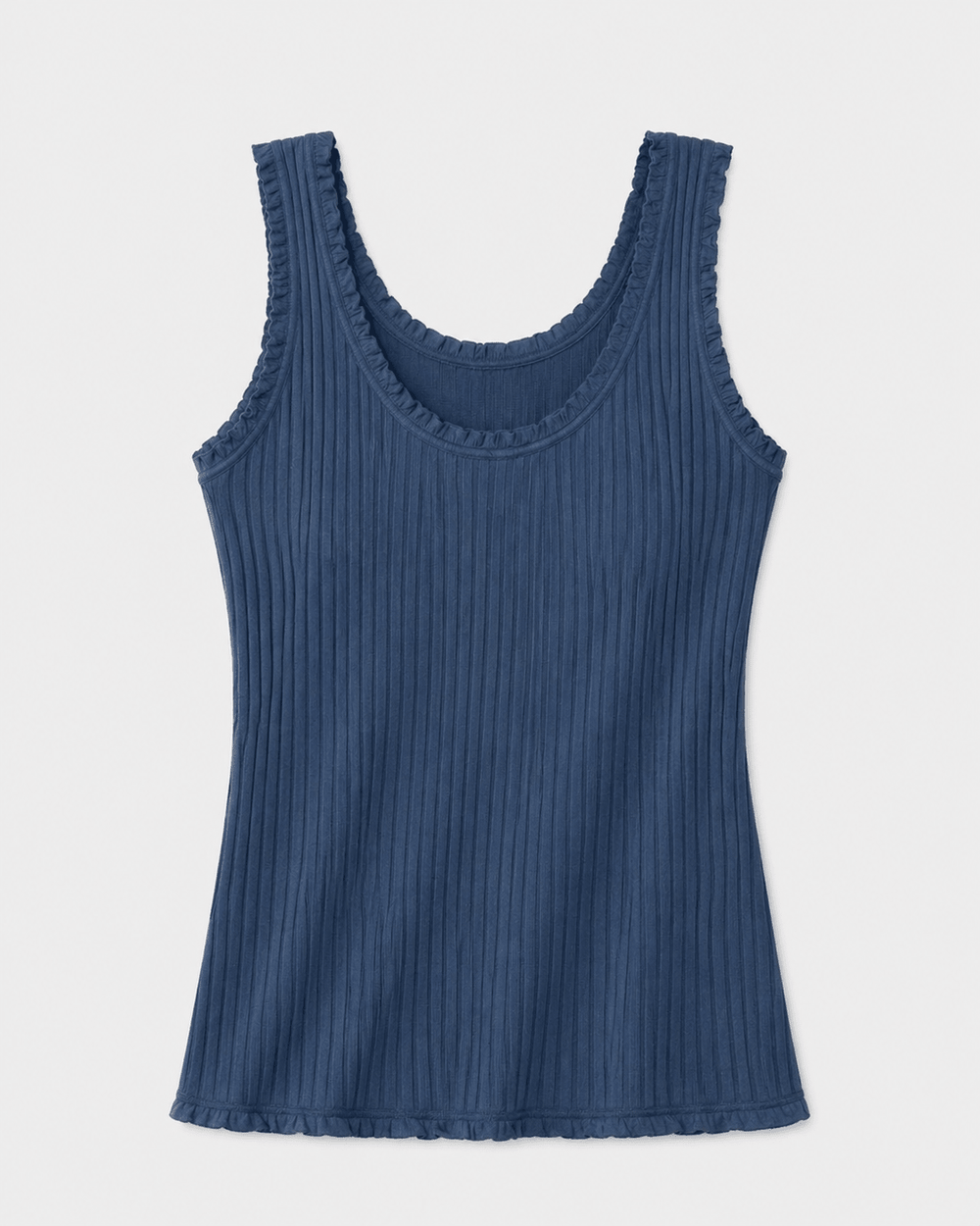 Stretch Cotton Ribbed Tank Top - Must Boutique
