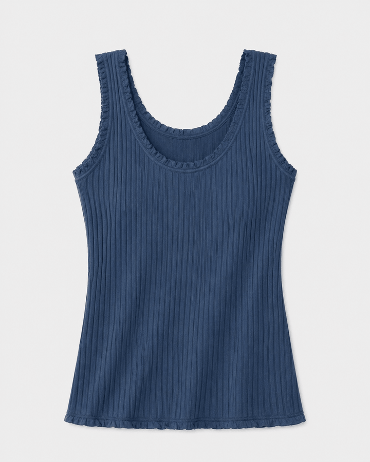 Stretch Cotton Ribbed Tank Top - Must Boutique