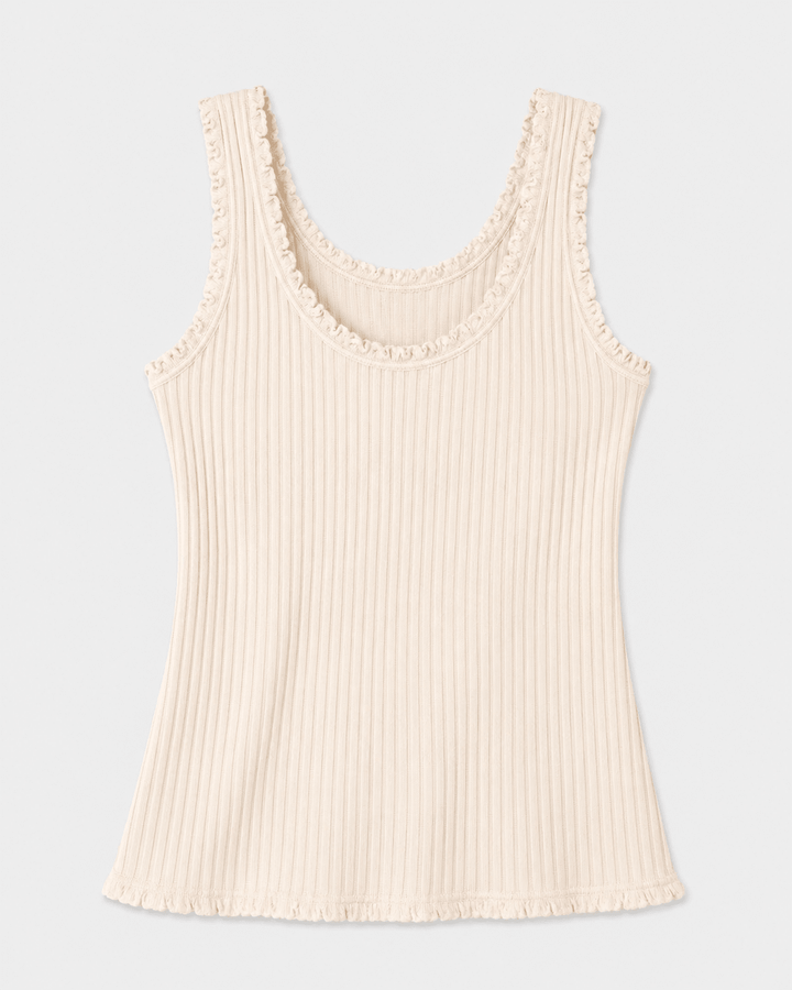 Stretch Cotton Ribbed Tank Top - Must Boutique