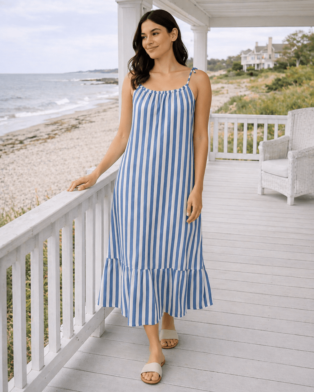 Striped Maxi Dress - Must Boutique