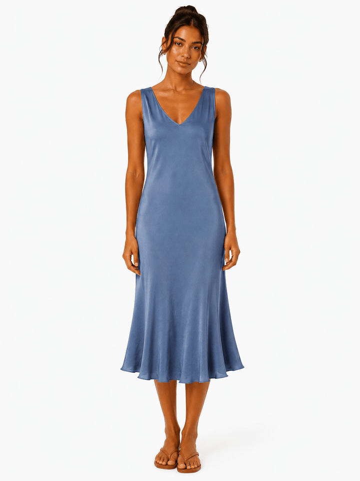 Suerte Satin Slip Dress - Must Boutique