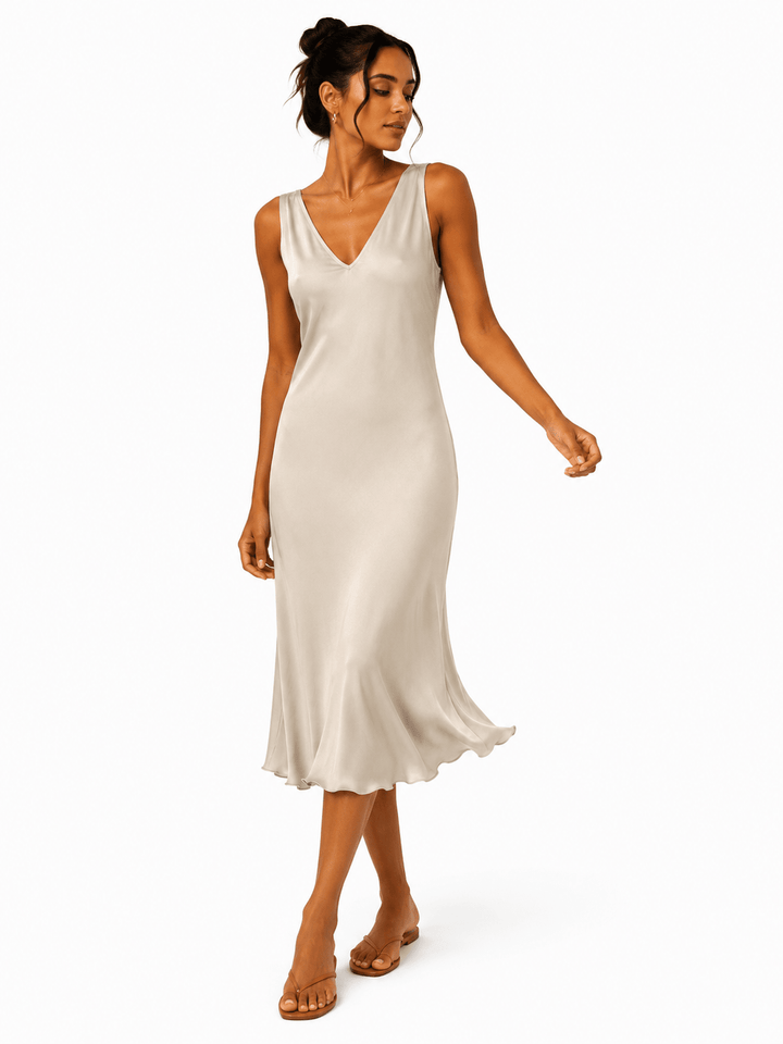 Suerte Satin Slip Dress - Must Boutique