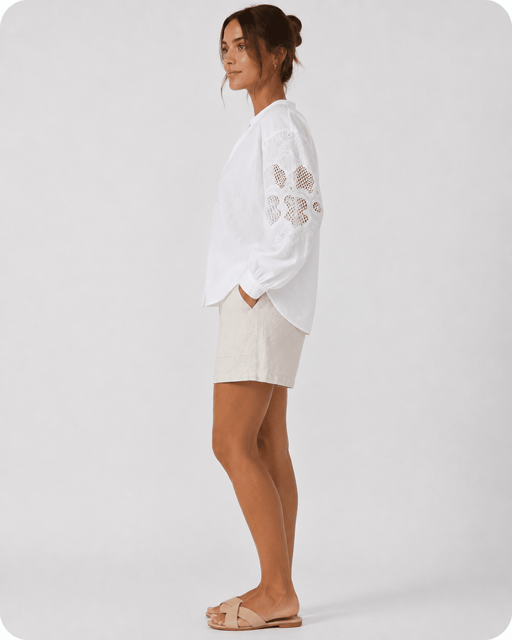 Tania Embroidered Cotton Blouse - Must Boutique