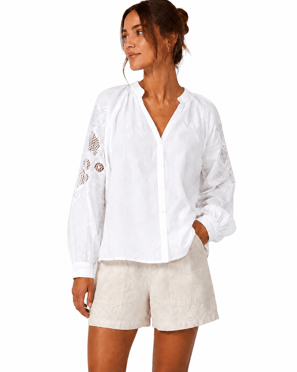 Tania Embroidered Cotton Blouse - Must Boutique