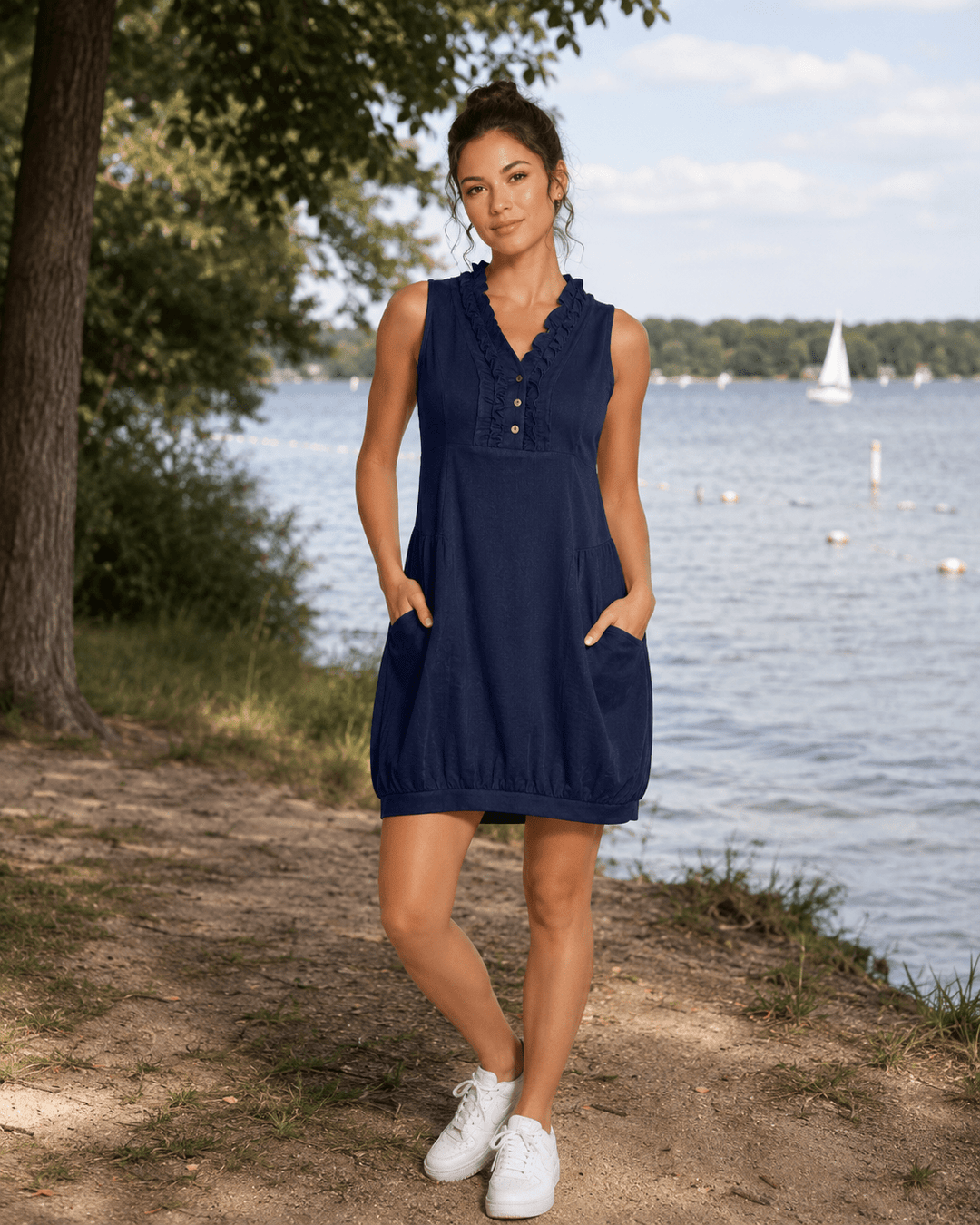 The Effortless Ruffle Pocket Dress - Must Boutique