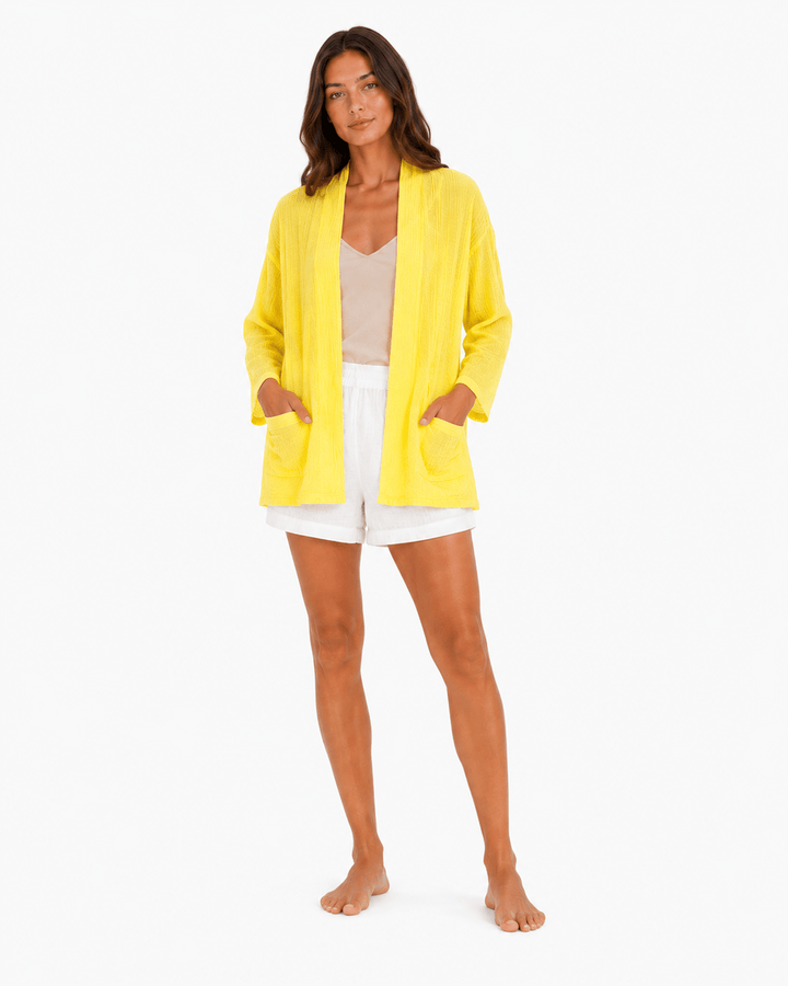 The Midline Gauze Cardigan - Must Boutique