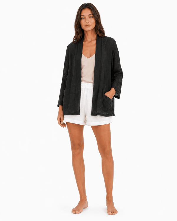 The Midline Gauze Cardigan - Must Boutique