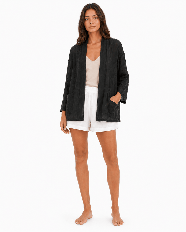 The Midline Gauze Cardigan - Must Boutique