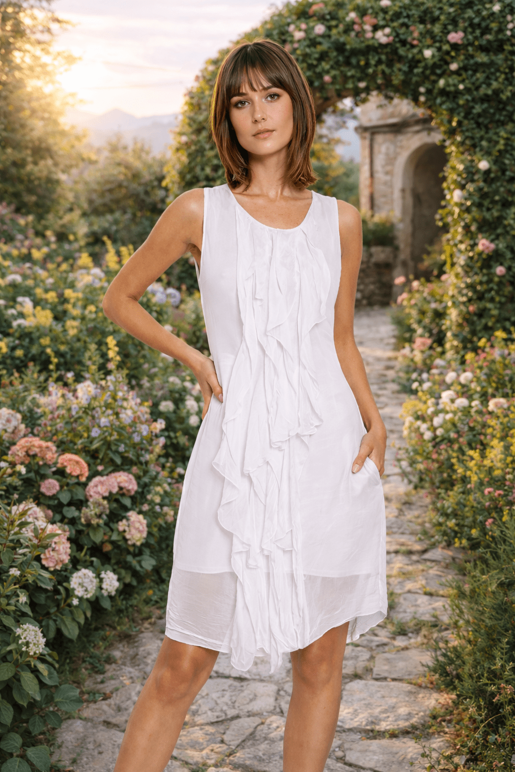 The Soft Cascade Ruffle Dress - Must Boutique