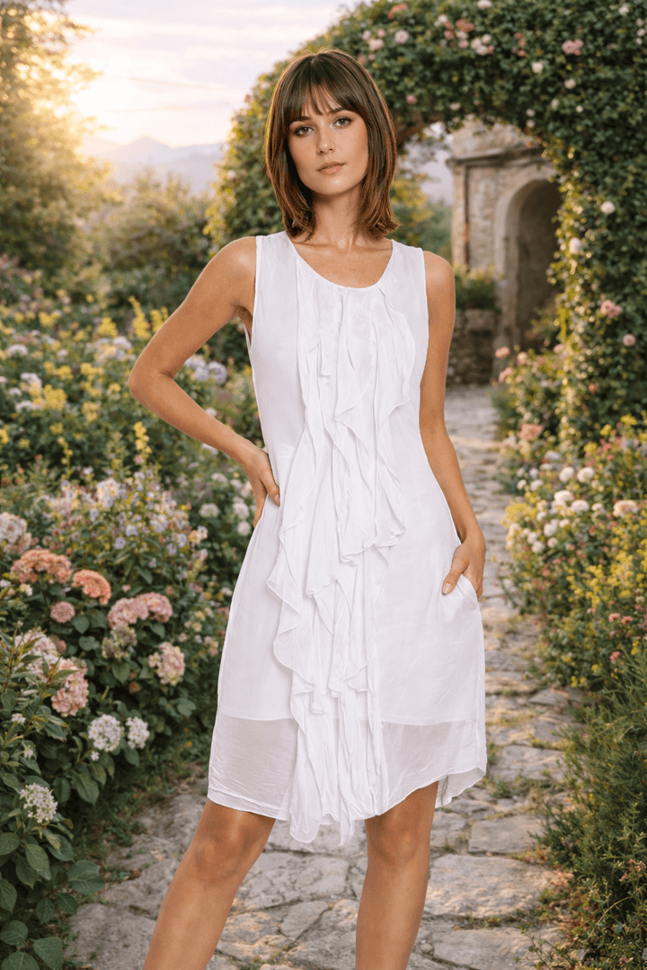 The Soft Cascade Ruffle Dress - Must Boutique