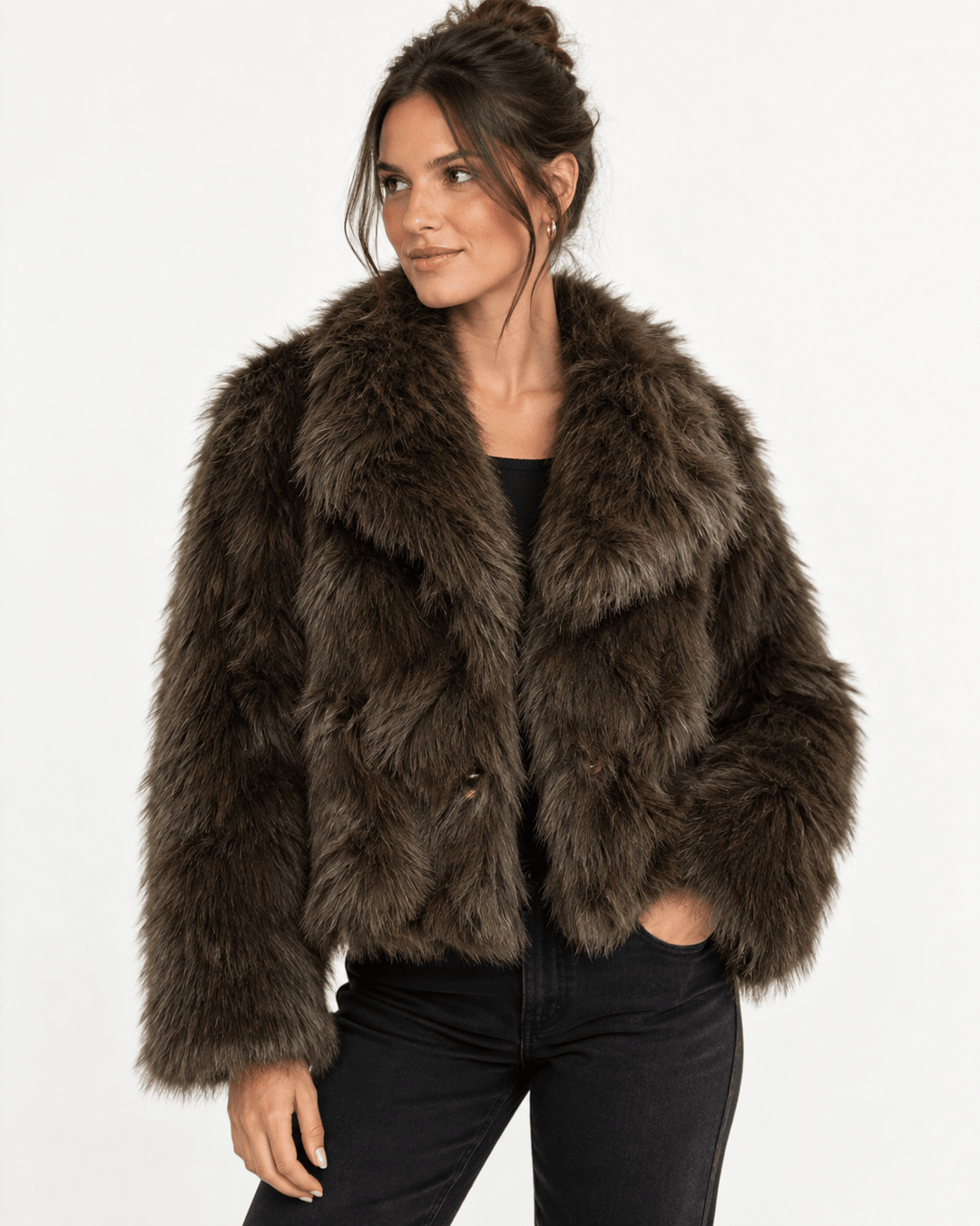 Theodora Faux Fur Jacket - Must Boutique