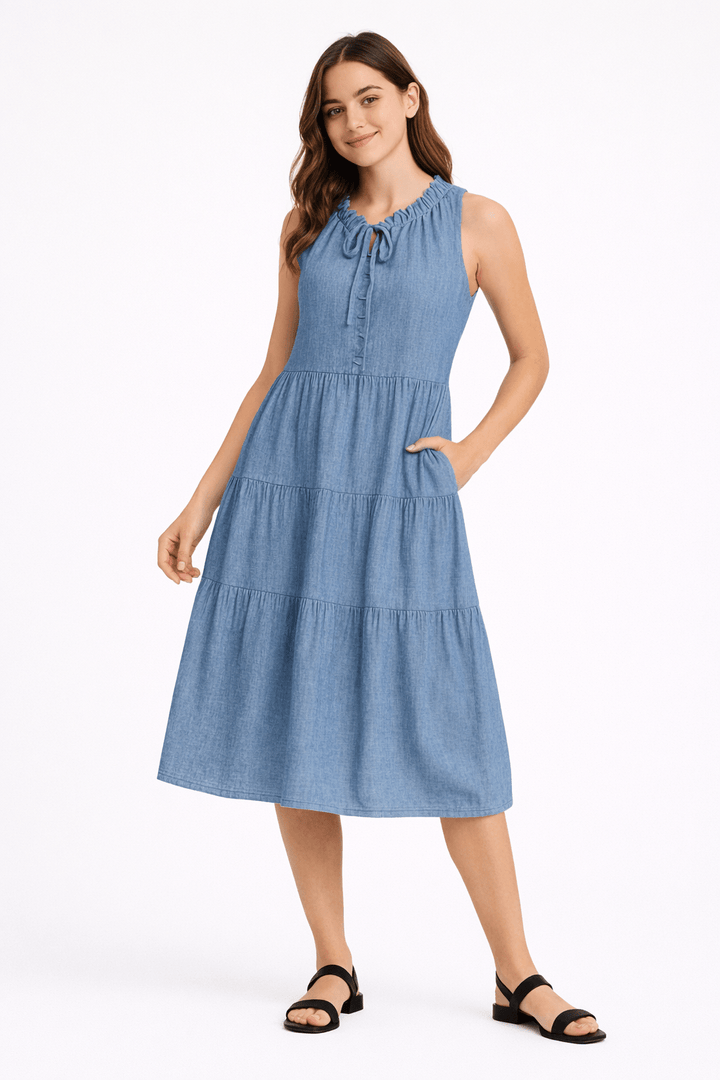 Tiered Midi Dress - Must Boutique