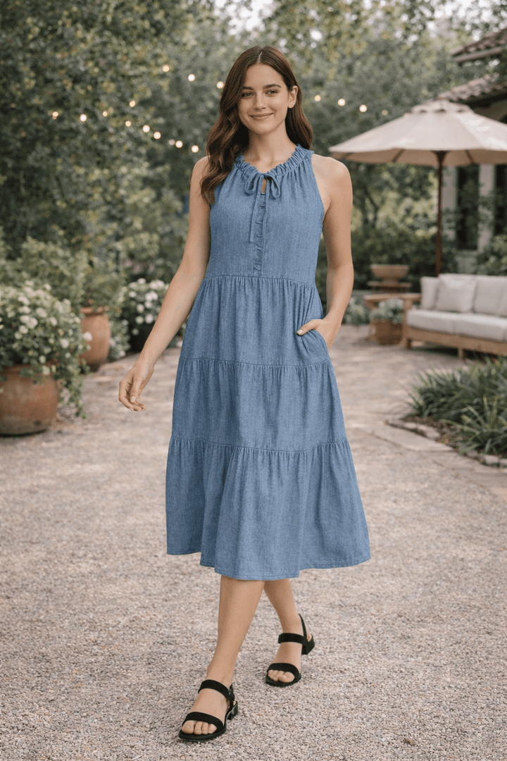 Tiered Midi Dress - Must Boutique