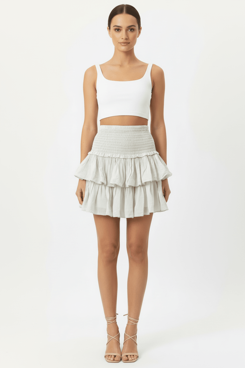 Tyla Mini Gauze skirt with Ruffle details - Must Boutique