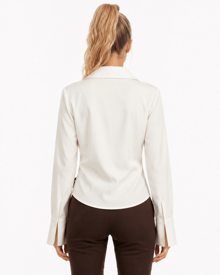 Valencia Sateen Bow Blouse - Must Boutique