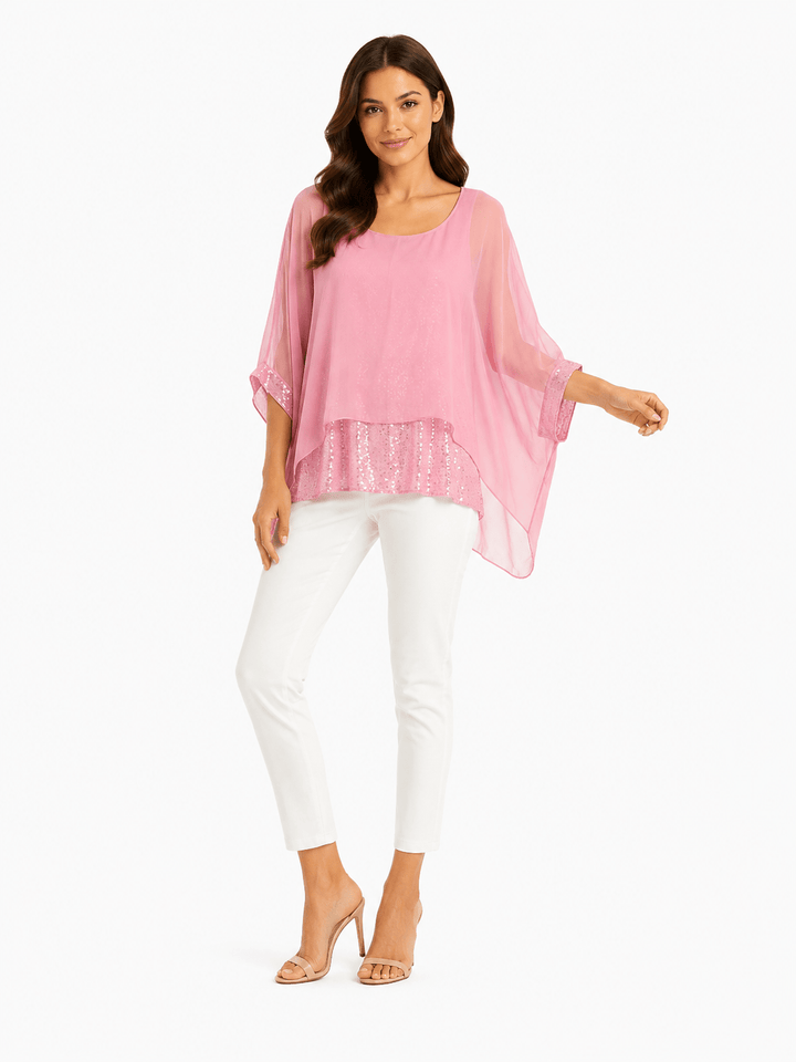 Valeria Silk Sequin Top - Must Boutique