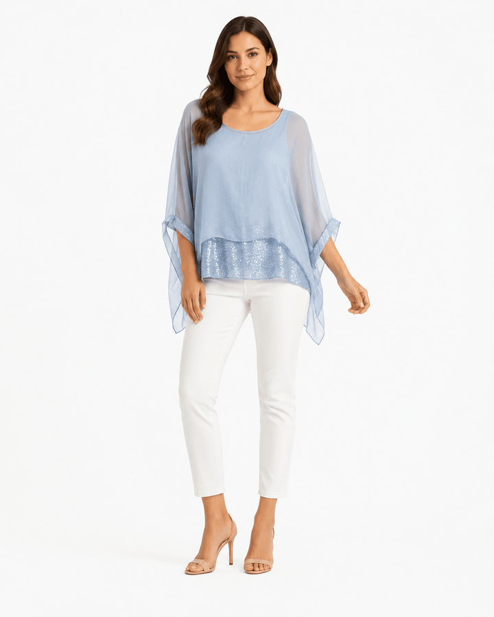 Valeria Silk Sequin Top - Must Boutique