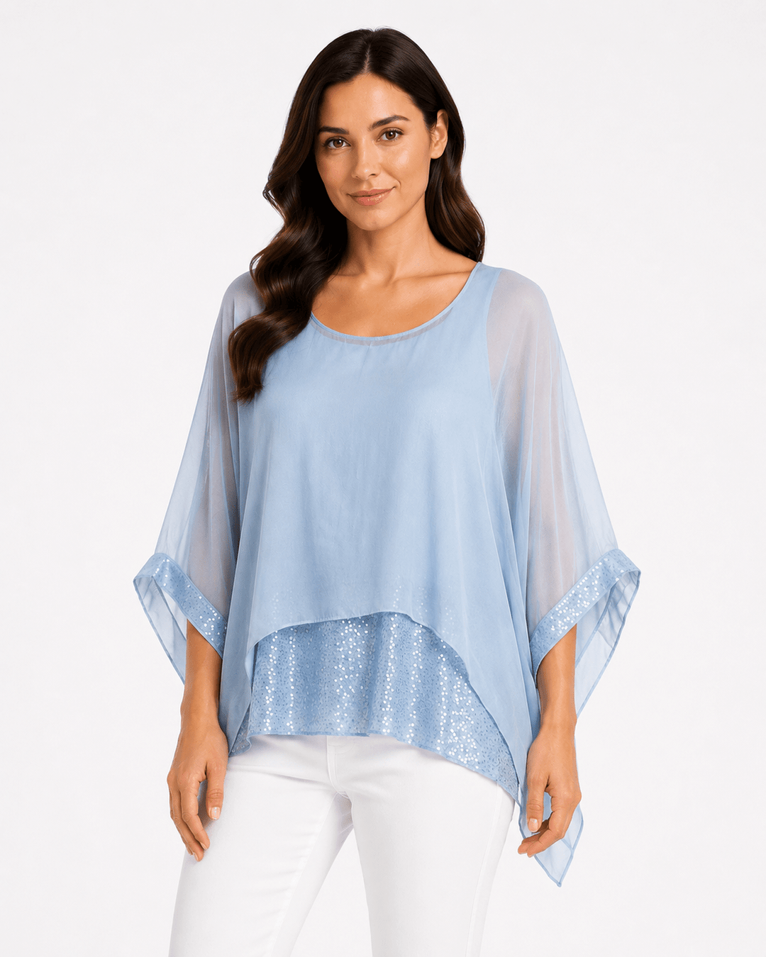 Valeria Silk Sequin Top - Must Boutique