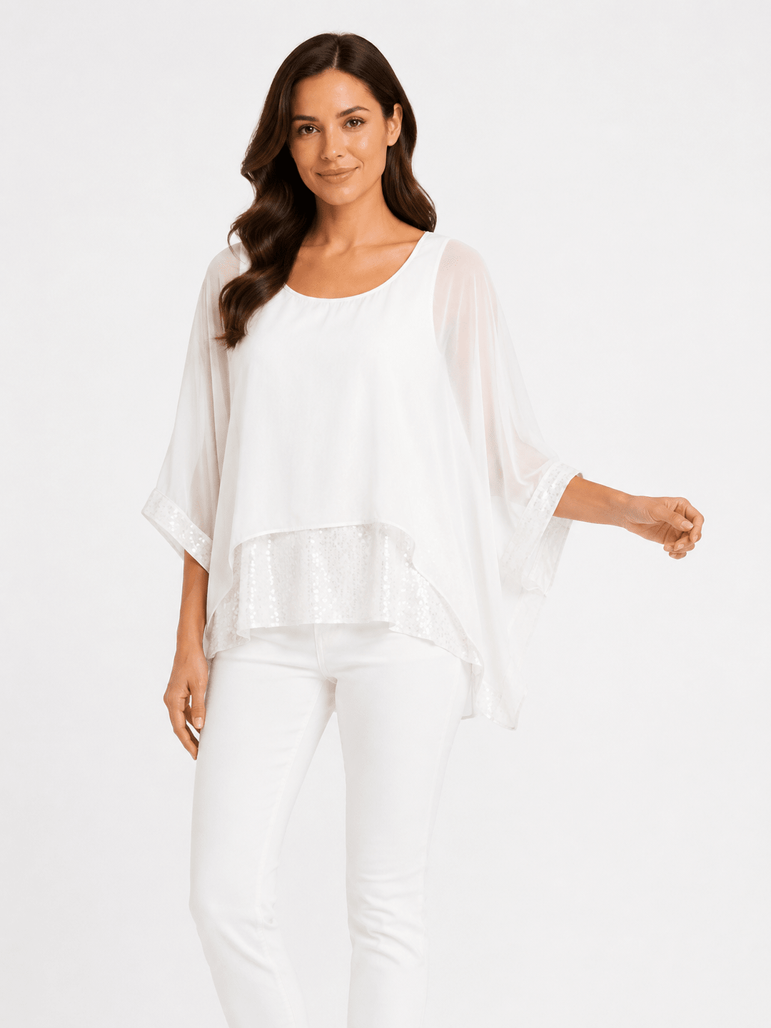 Valeria Silk Sequin Top - Must Boutique