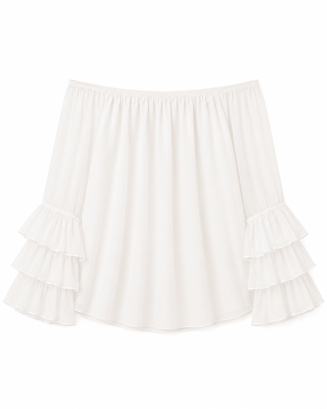 Vita Silk off-shoulder top with Ruffle sleeves - Must Boutique