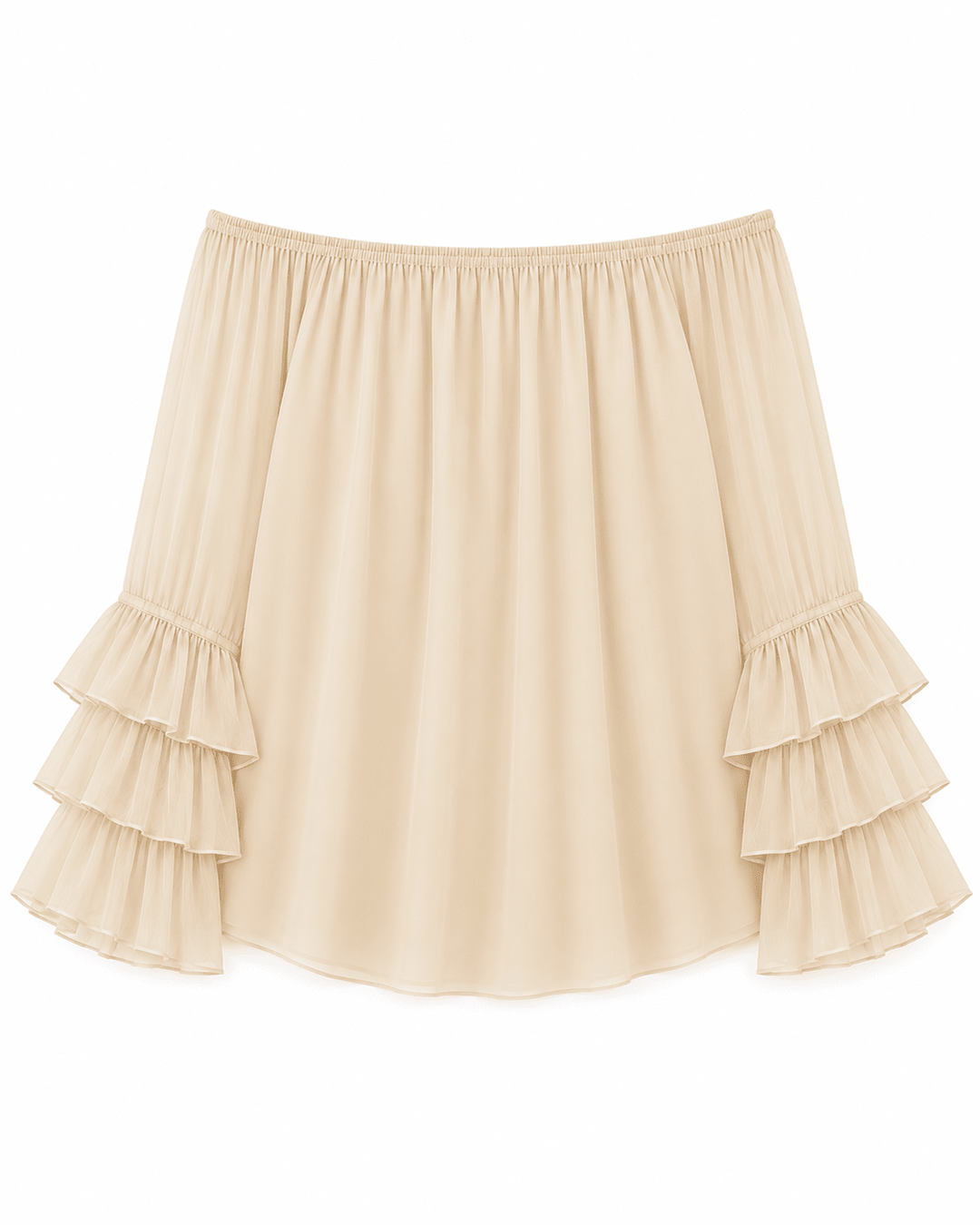 Vita Silk off-shoulder top with Ruffle sleeves - Must Boutique