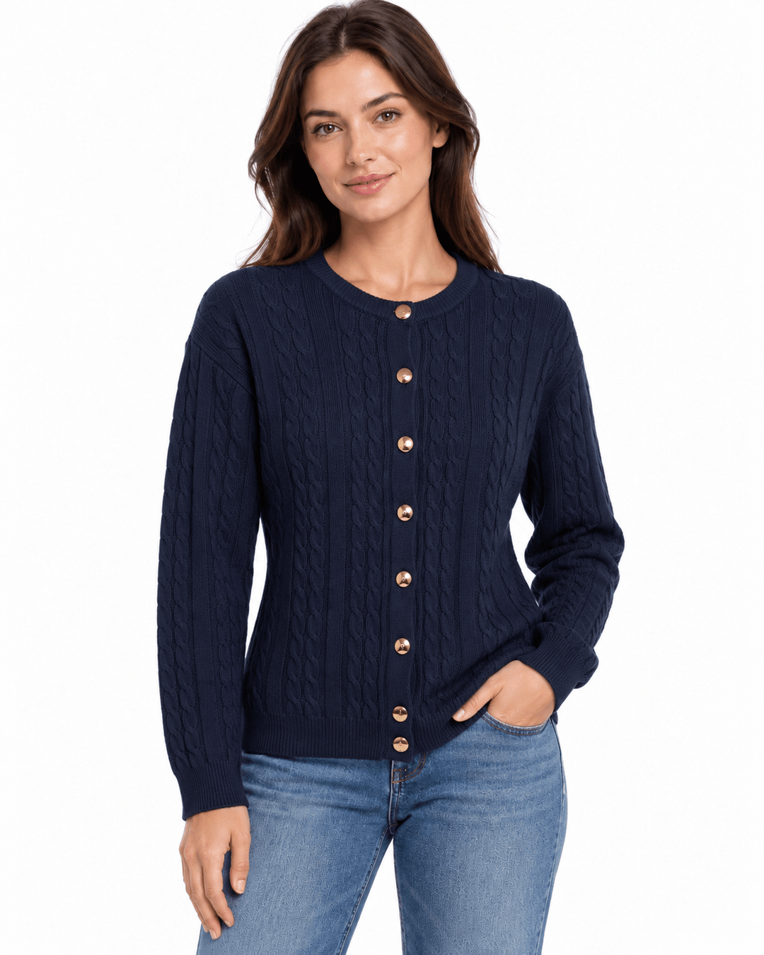 Vlada Cable Knit Cardigan - Must Boutique